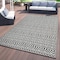World Rug Gallery Contemporary Geometric Reversible Plastic 5' X 7' Black Outdoor Rug 6059BLACK5X7 - alternate 1